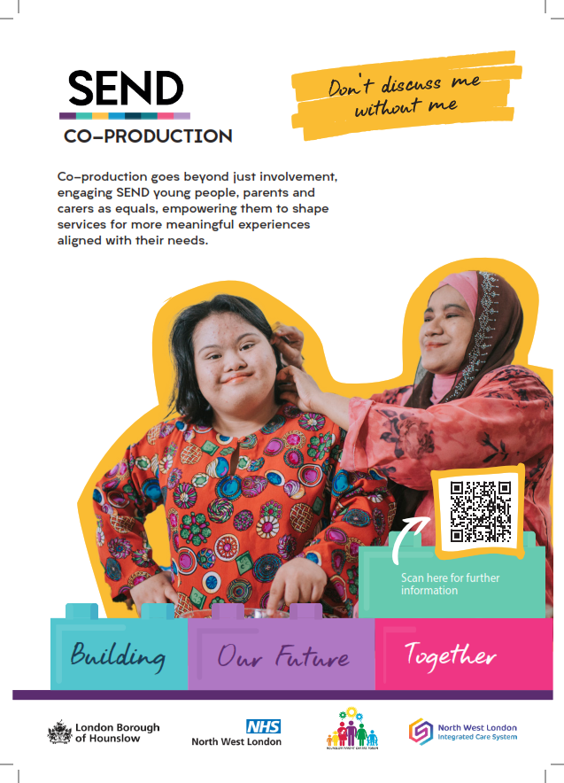 A poster regarding the SEND Co-Production charter and principles